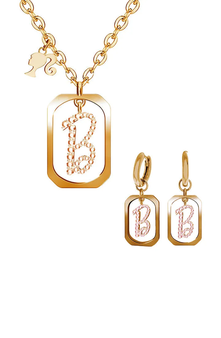 Iconic B Pendant Jewellery Collection Set of 2