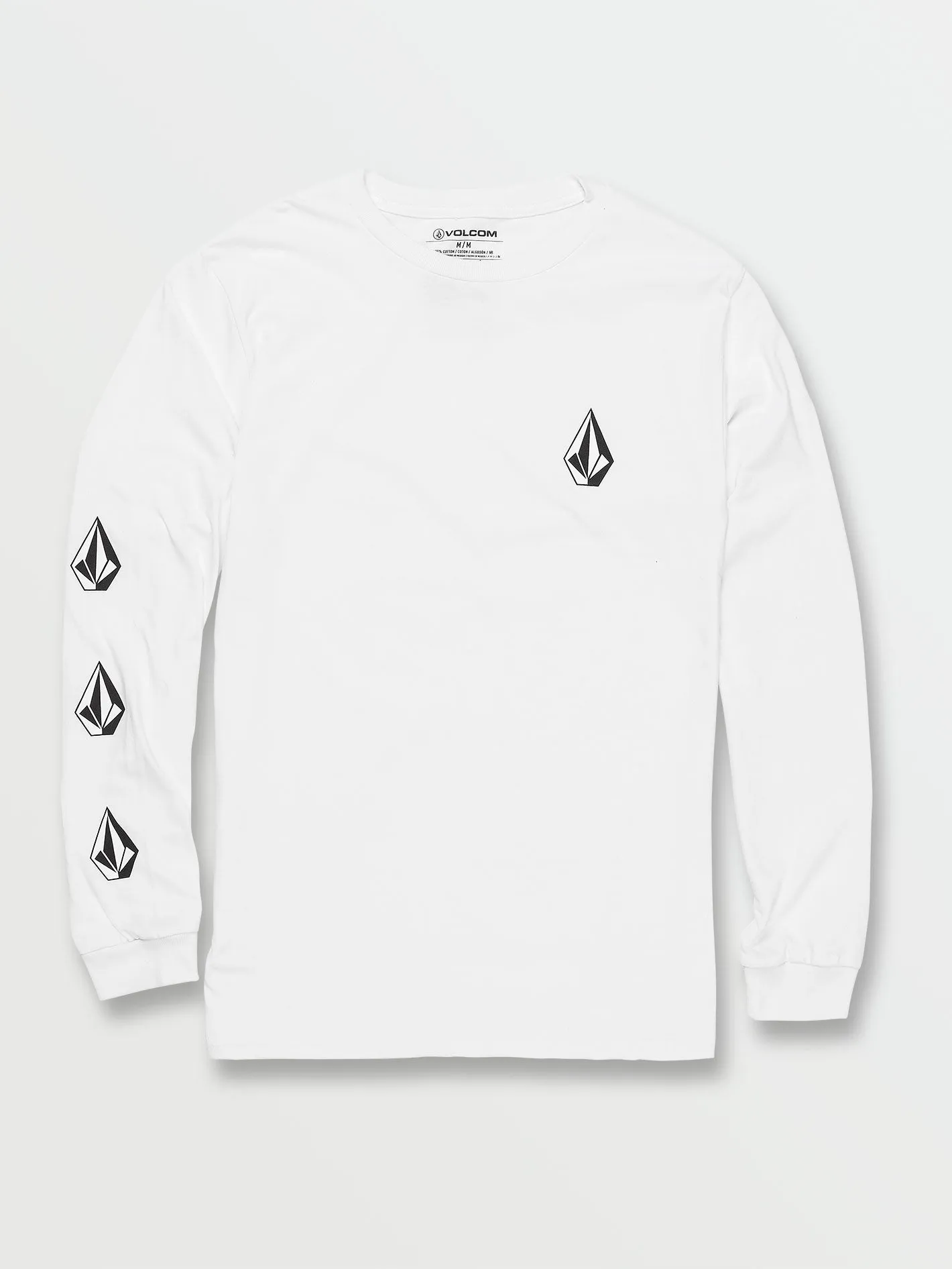 Iconic Stone Long Sleeve Tee - White