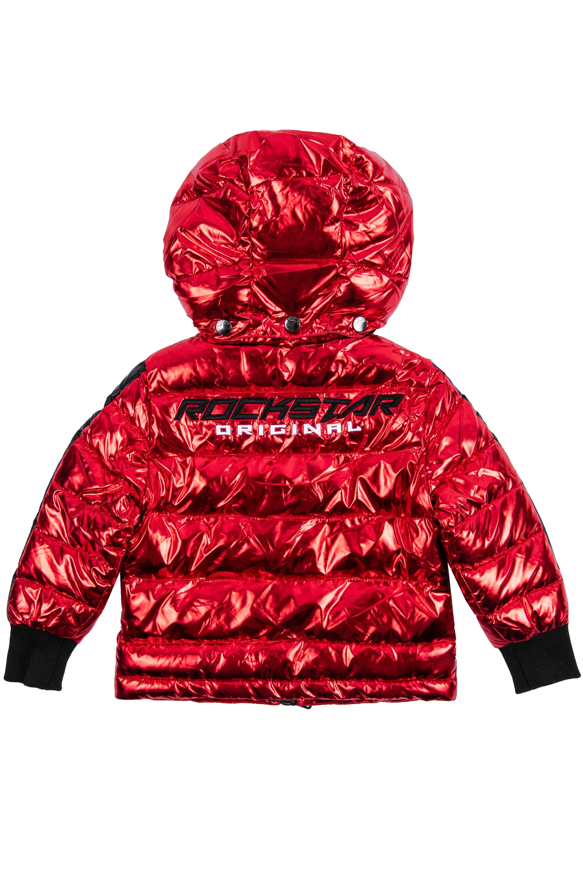 Kids Metallic Red Alasia Puffer Jacket