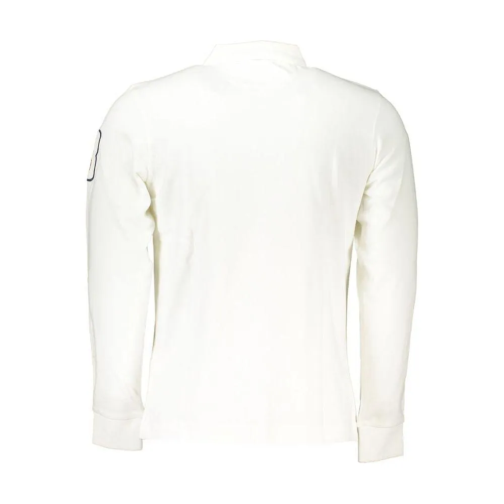 La Martina Elegant Long Sleeved White Polo