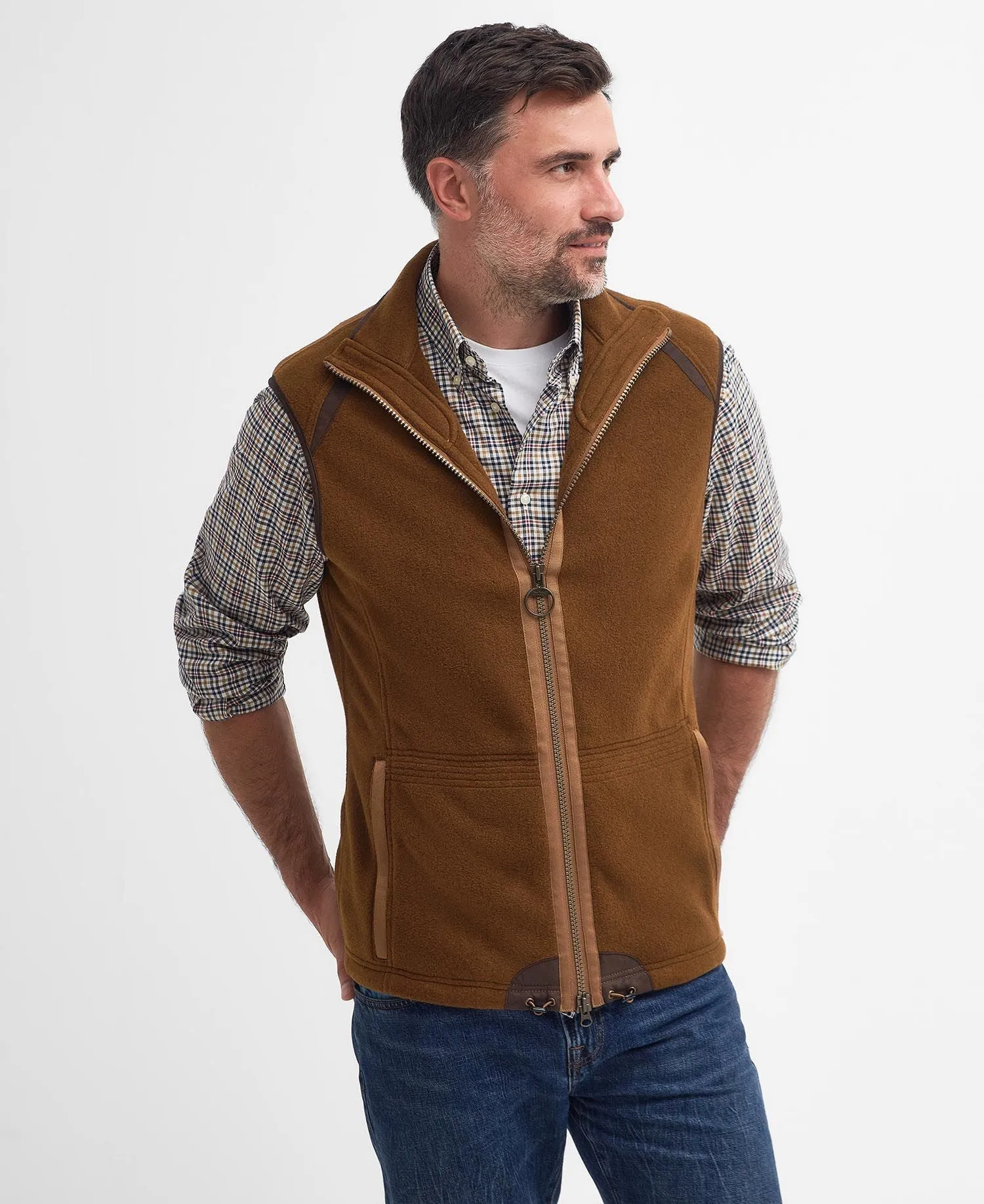 Langdale Fleece Gilet - Rust Brown