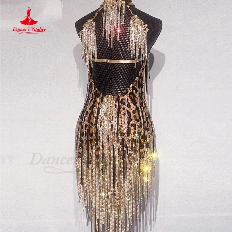 Latin Dance Competition Dress Customsized for Women Performance Costume Rumba Chacha Tango Professional Clothing Latin Skirts