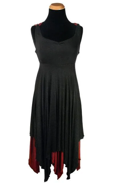 Lilium Dress, Reversible - Abyss with Assorted Jersey Knit (Only One Small W/ Blood Moon Left)