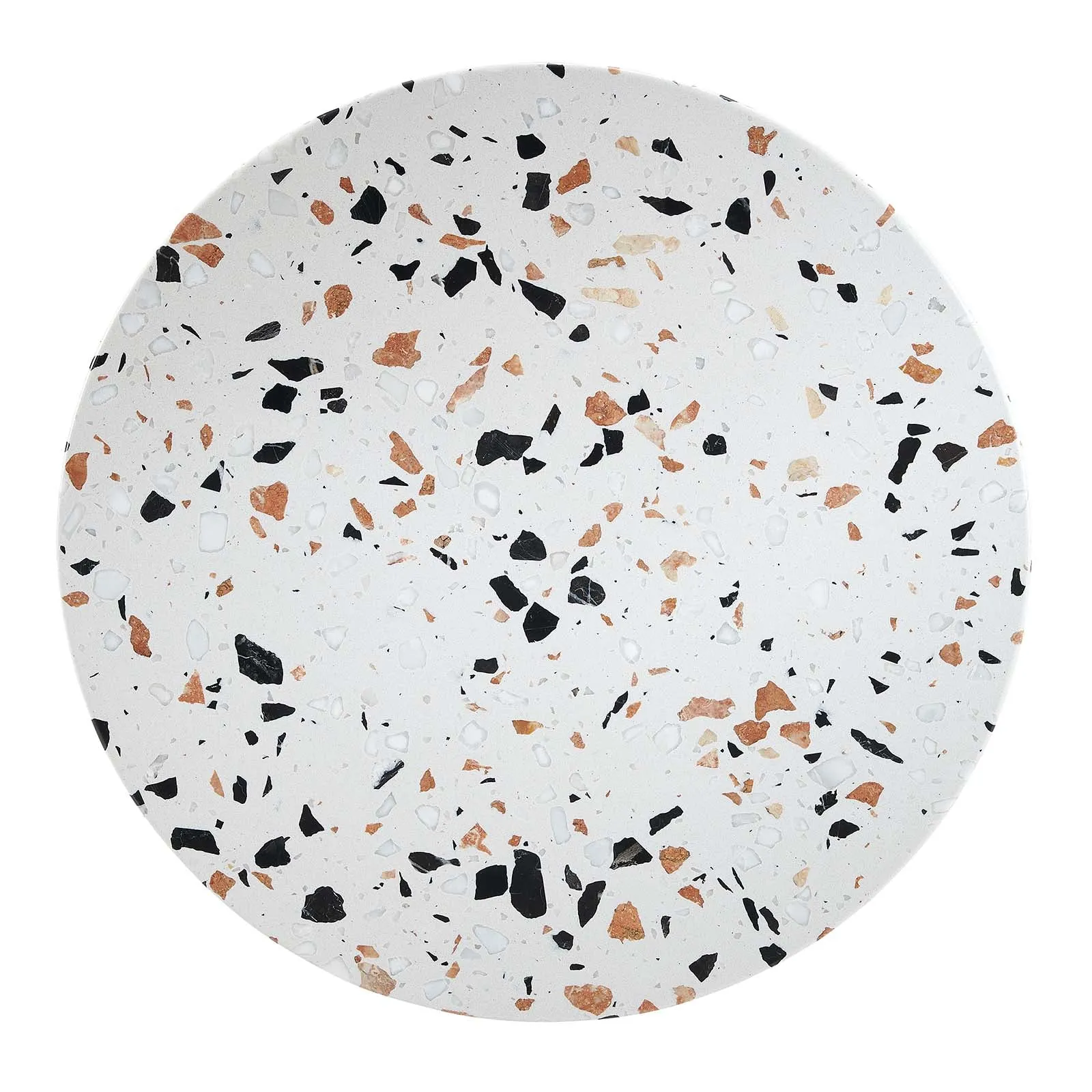 Lippa 20" Round Terrazzo Side Table White Terrazzo EEI-5682-WHI-TER