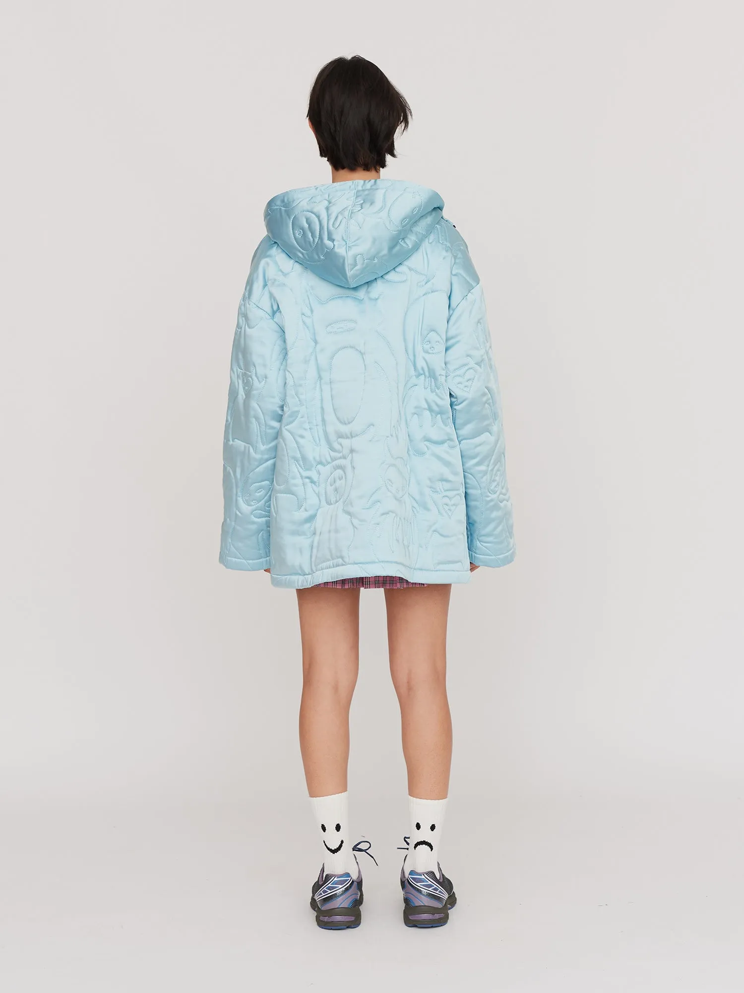 LO X Daddy Bears Satin Quilted Coat