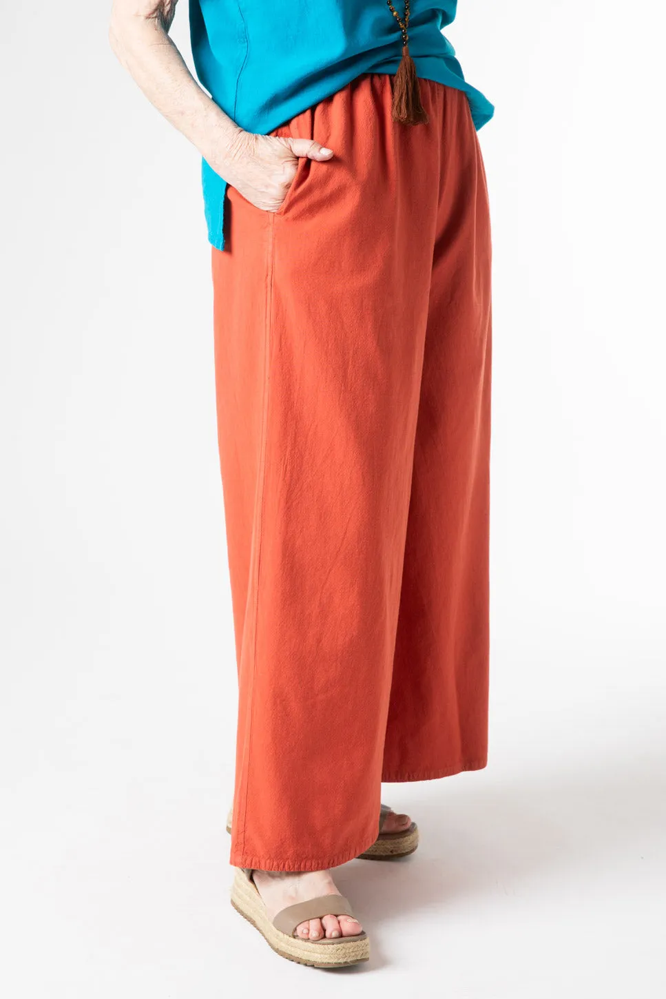 Lung Ta Cotton Palazzo Pants