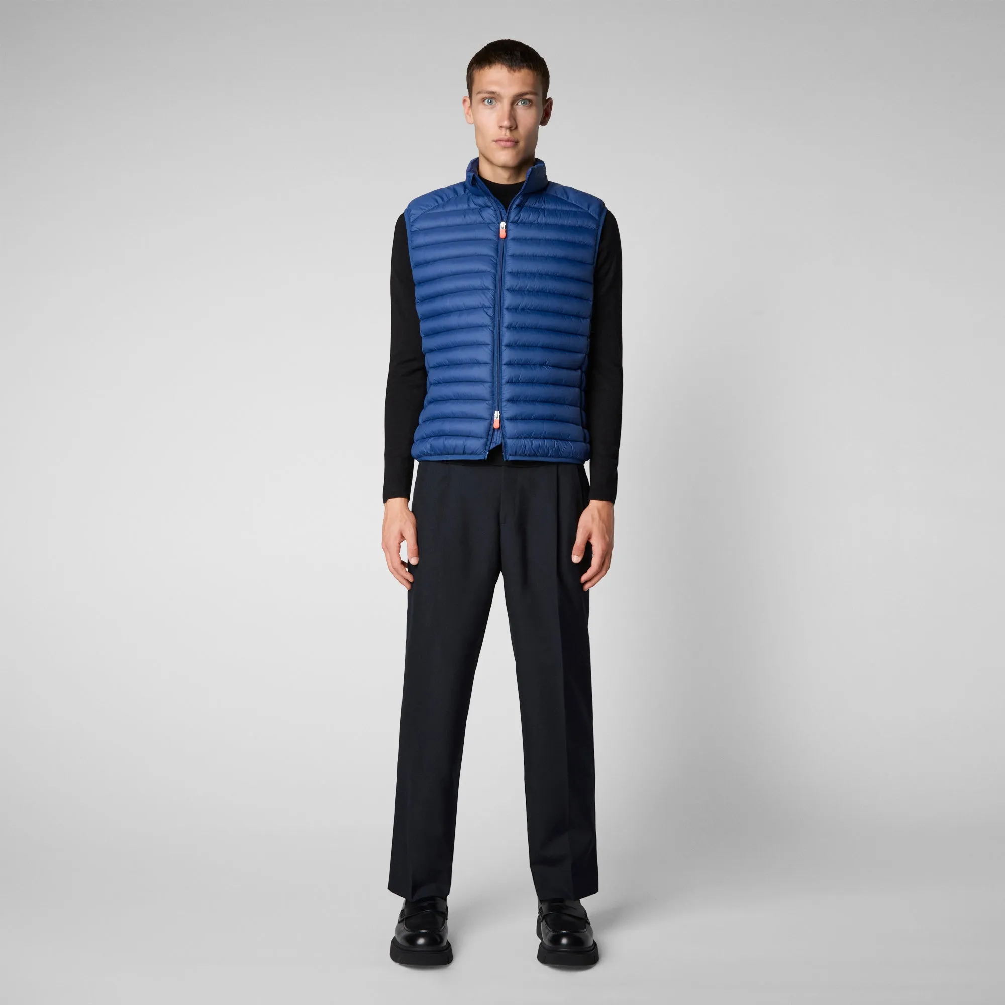 Man's quilted gilet Adam in eclipse blue