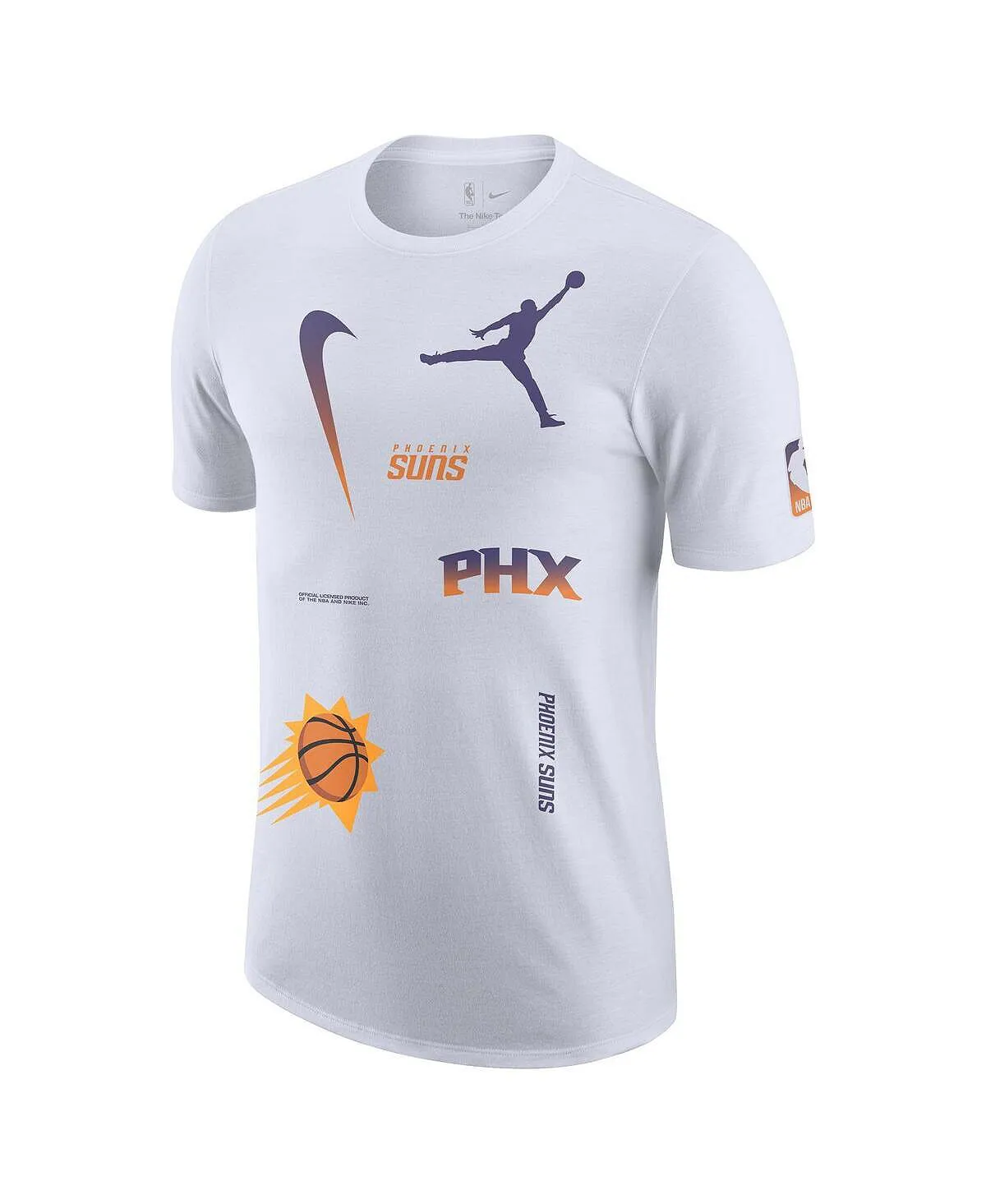 Men's Branded White T-Shirt Phoenix Suns Courtside Statement Edition Max90 Jordan