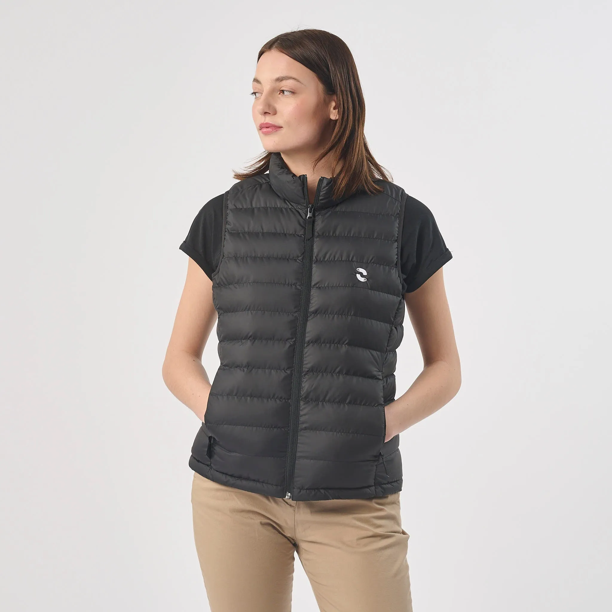 Omnitau Women's Recycled Slim Style Padded Gilet - Black