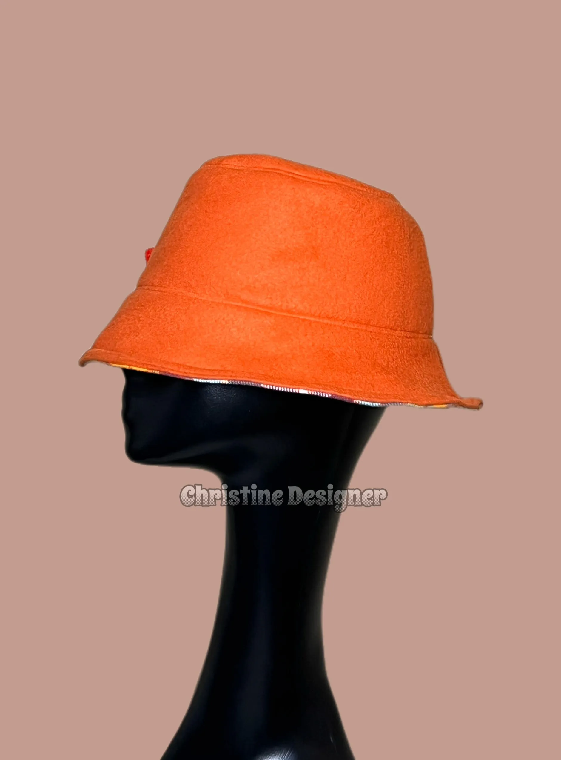 Orange hat matching  Audrey coat