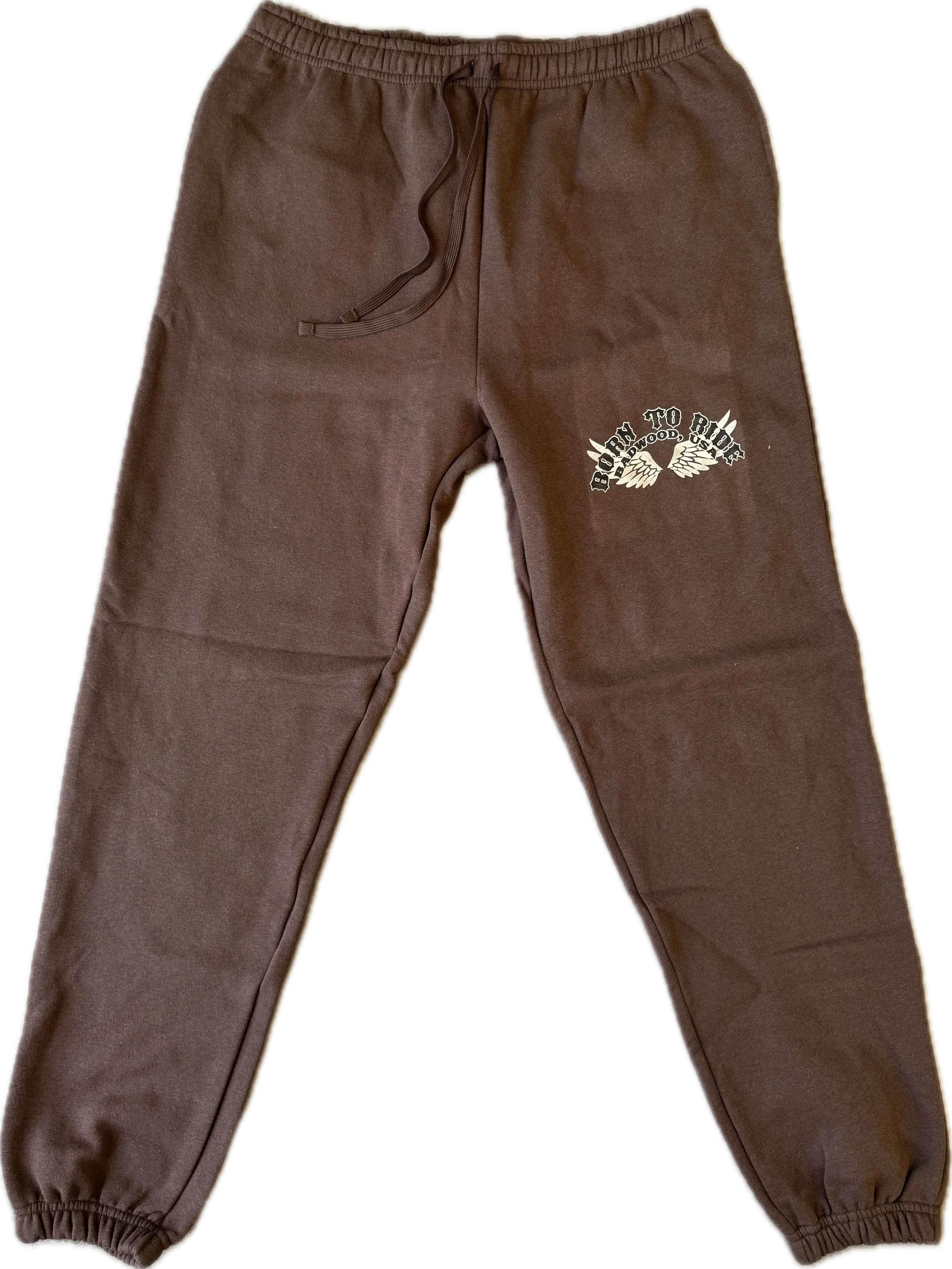 "BORN TO RIDE" Sweatpants in DIRT