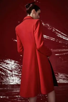 Red Wool "Georgette" Coat