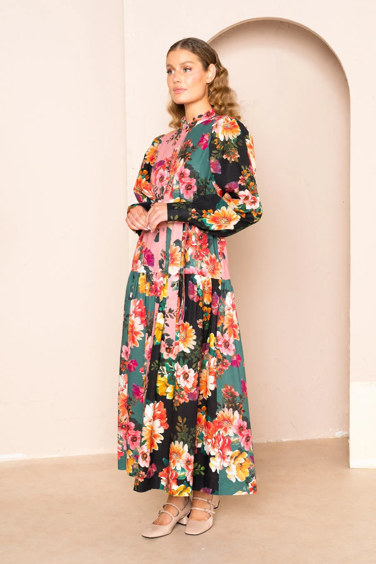 Sherri Tiered Maxi Shirt Dress