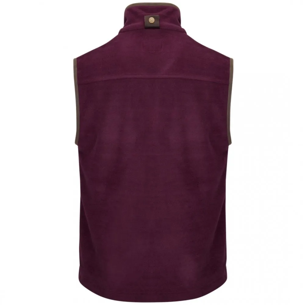 Stenton Technical Fleece Gilet Merlot by Hoggs of Fife