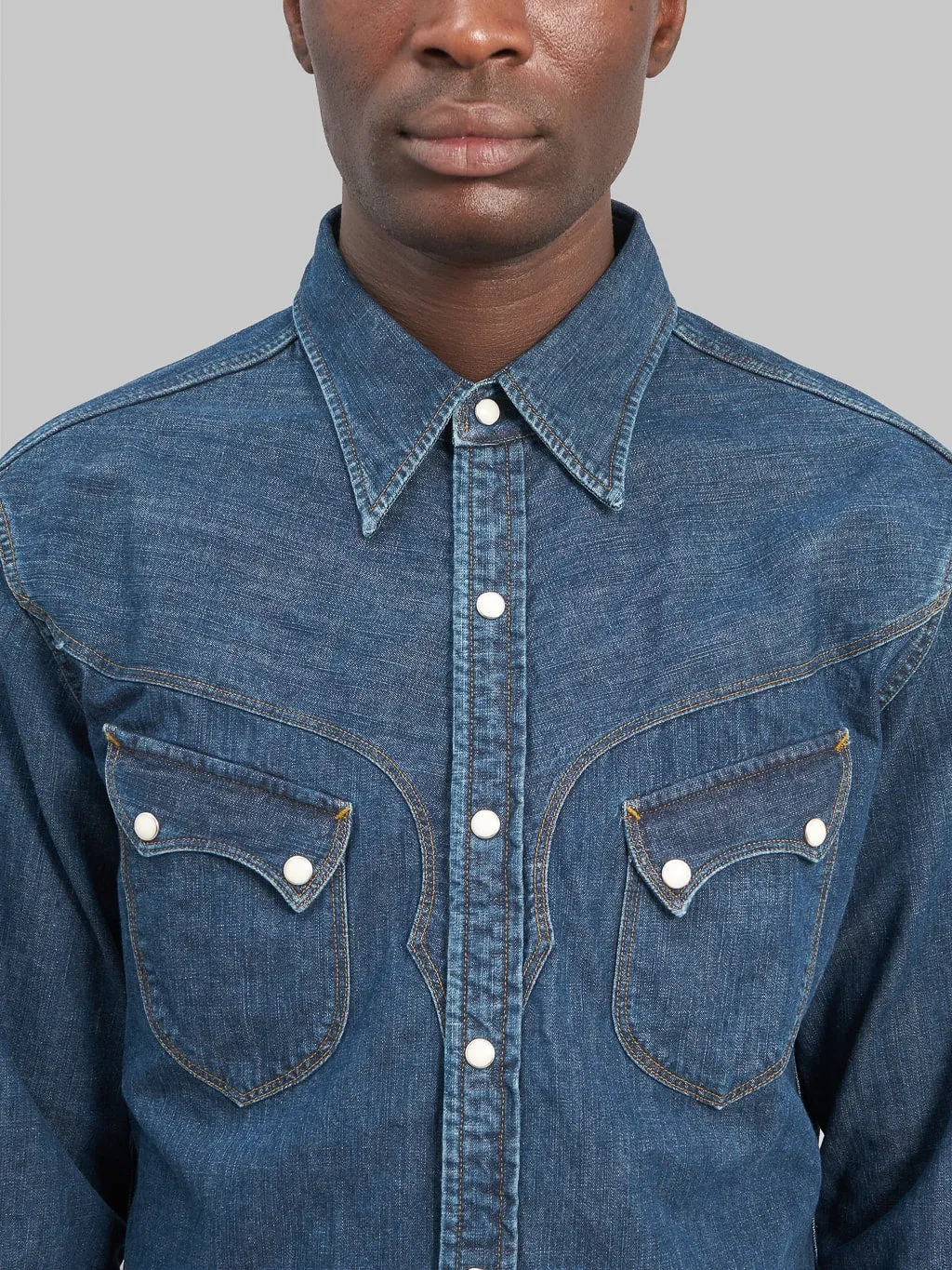 Stevenson Overall Co. Cody Denim Shirt Faded Indigo