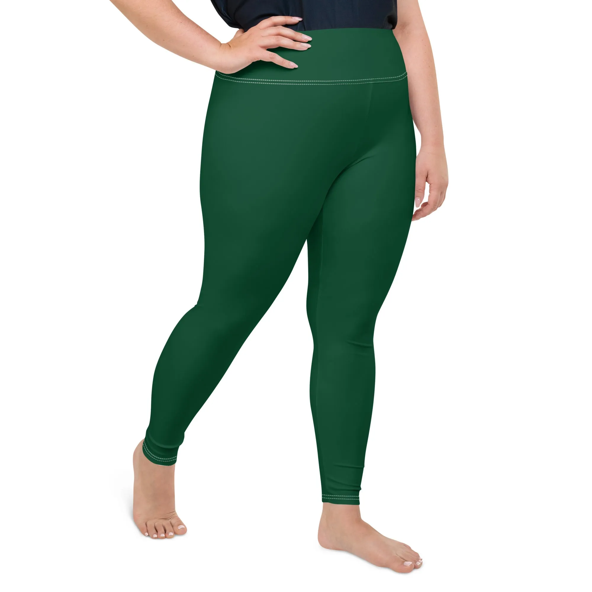 Stretch in Style: Plus Size Workout Leggings for Her - Sherwood Forest