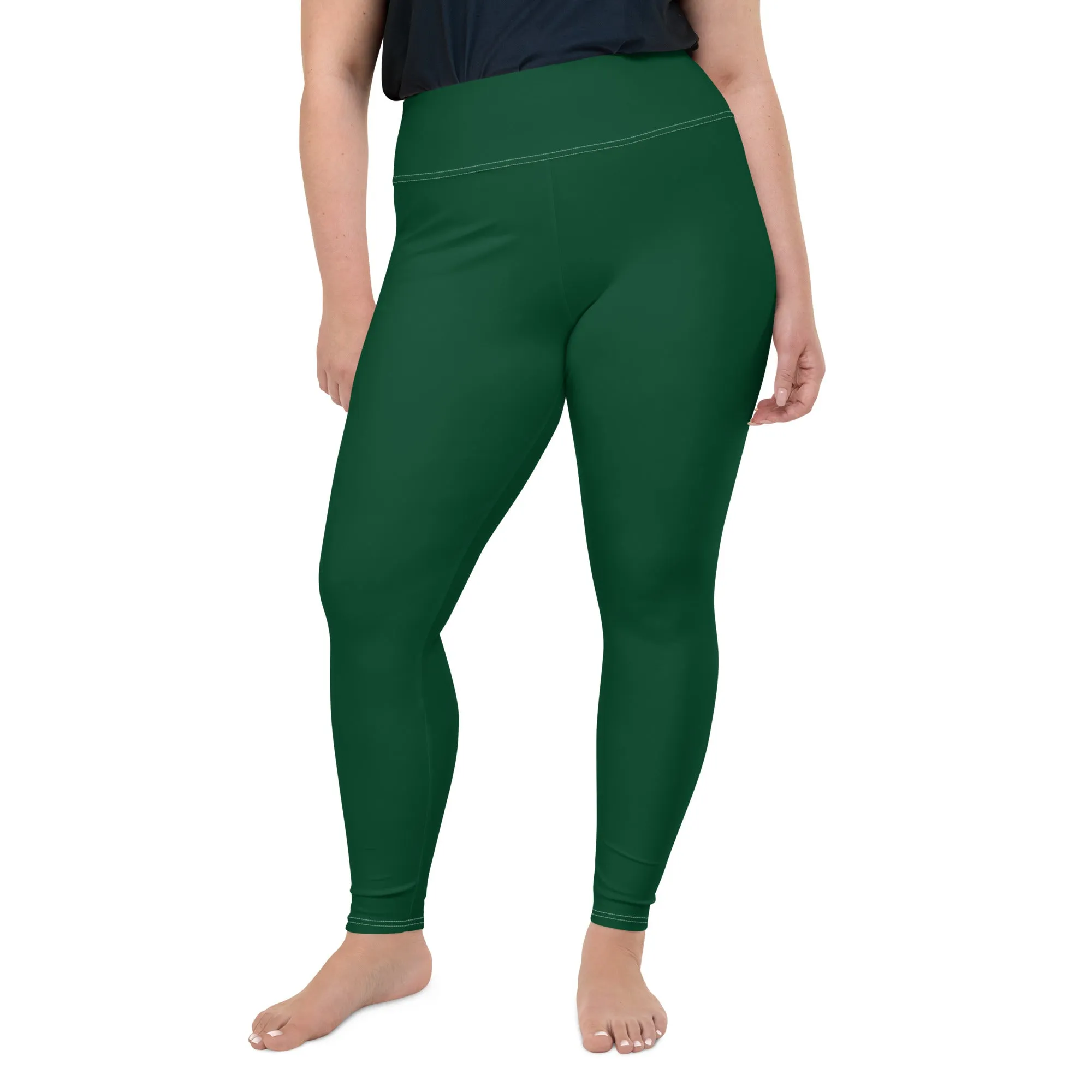 Stretch in Style: Plus Size Workout Leggings for Her - Sherwood Forest