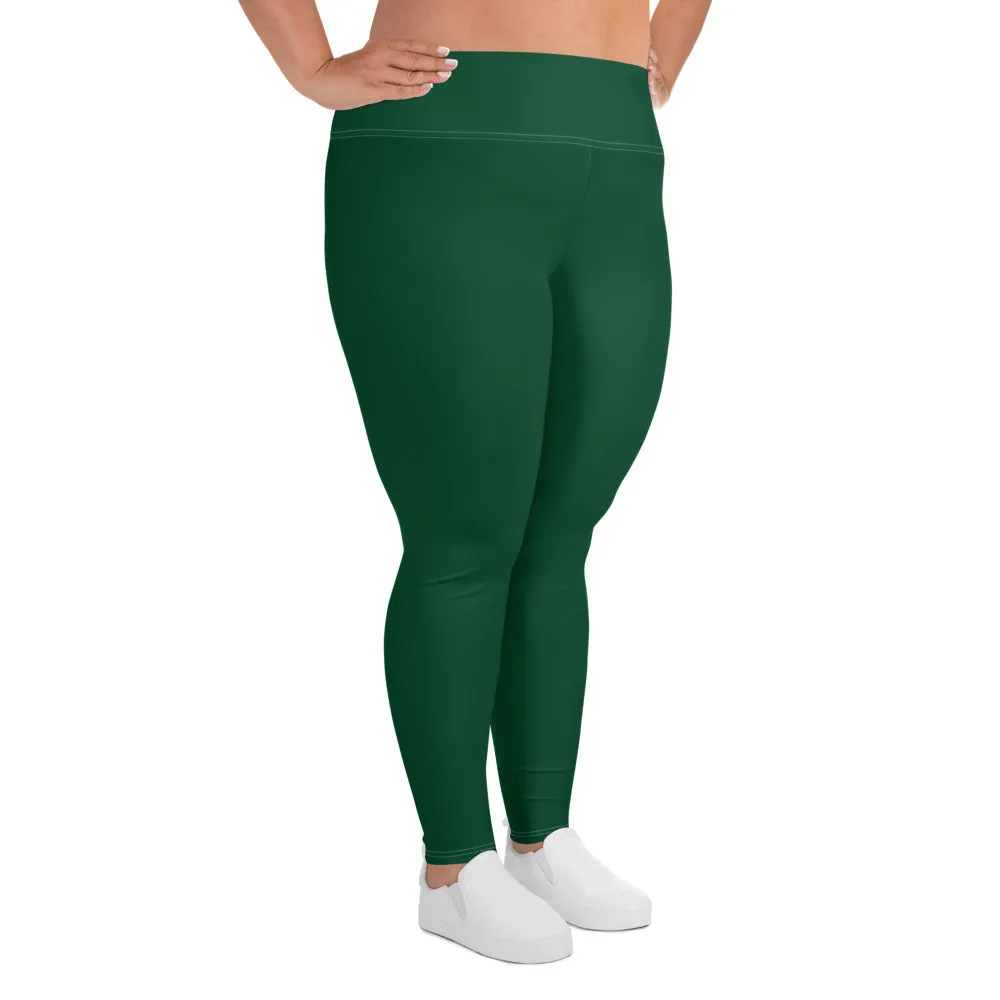 Stretch in Style: Plus Size Workout Leggings for Her - Sherwood Forest