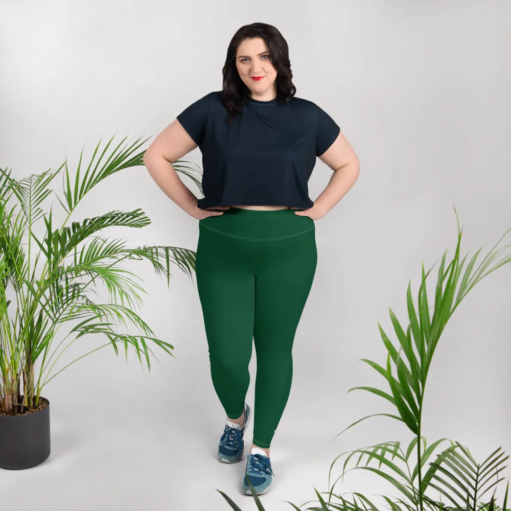 Stretch in Style: Plus Size Workout Leggings for Her - Sherwood Forest