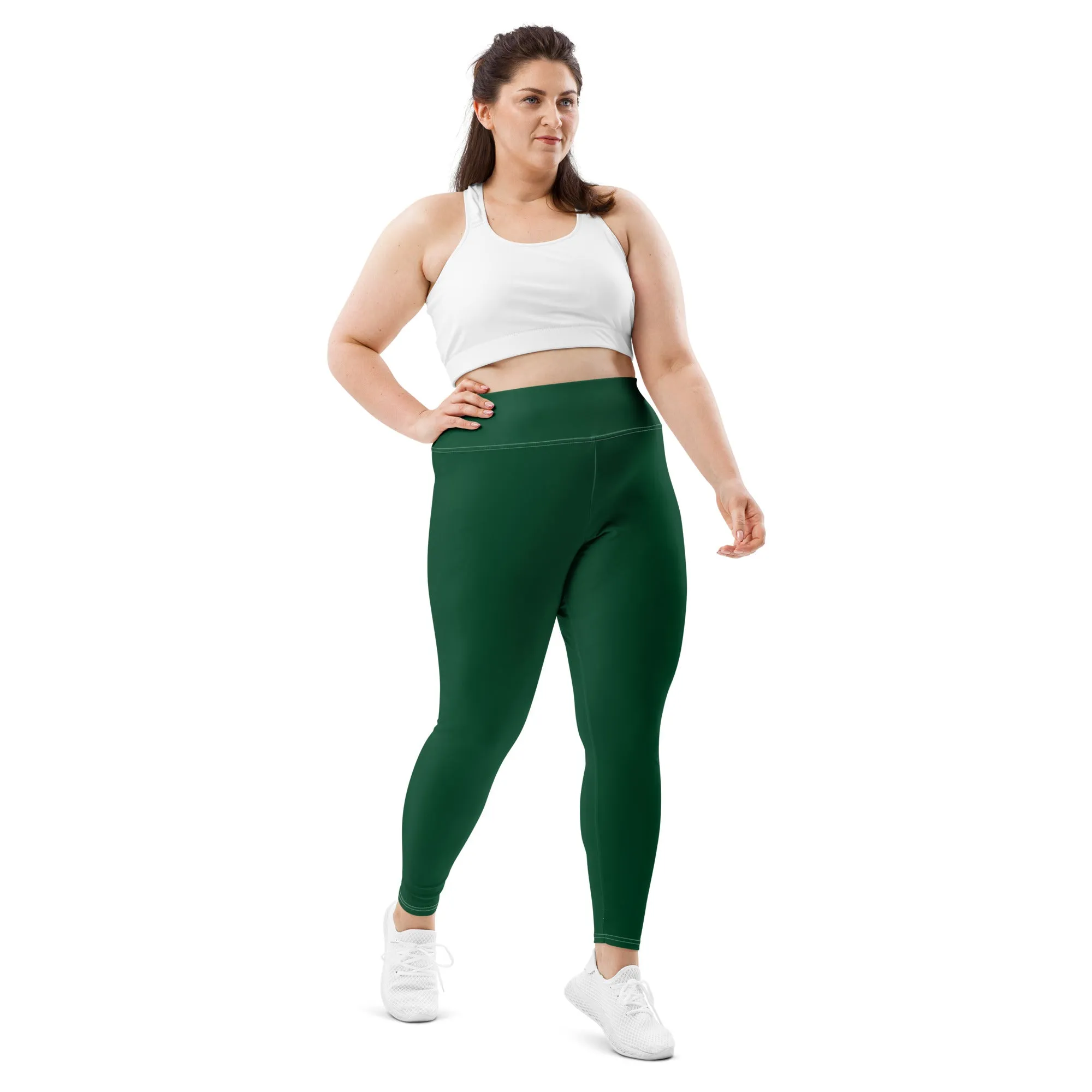 Stretch in Style: Plus Size Workout Leggings for Her - Sherwood Forest