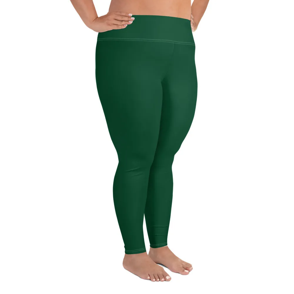 Stretch in Style: Plus Size Workout Leggings for Her - Sherwood Forest