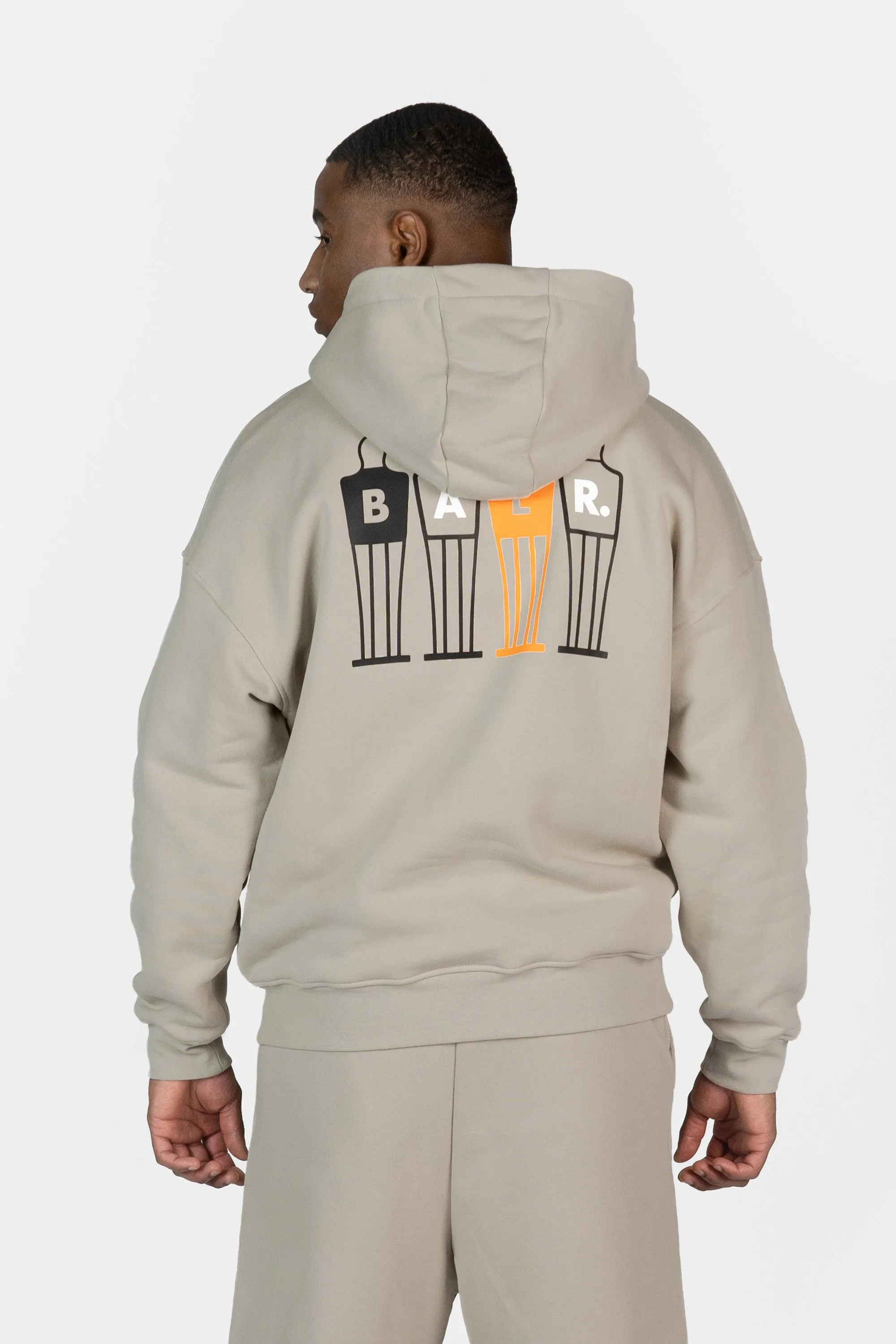 The Wall Box Fit Hoodie Silver Lining