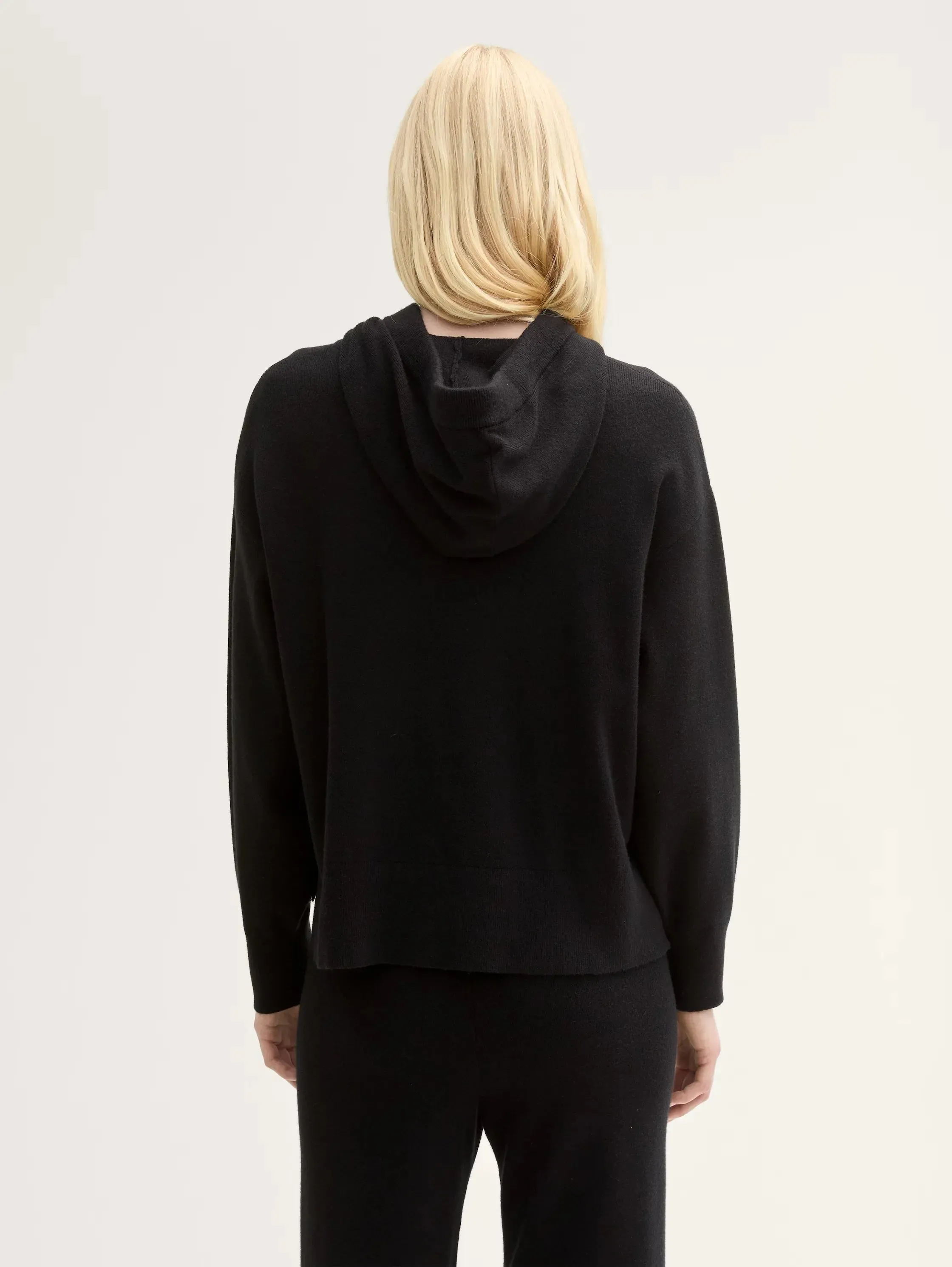 Tom Tailor Relaxed Knit Deep Black Hoodie