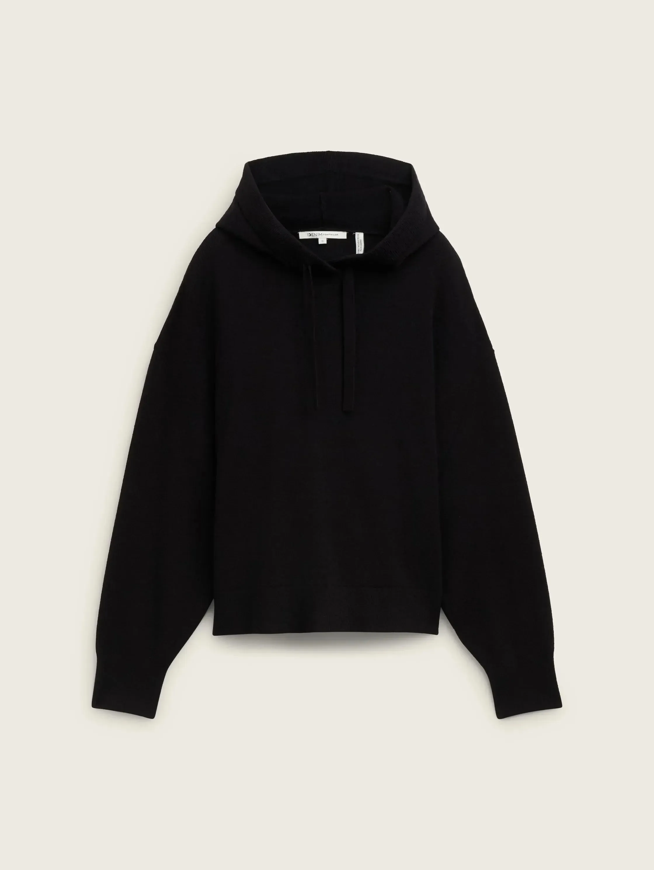 Tom Tailor Relaxed Knit Deep Black Hoodie