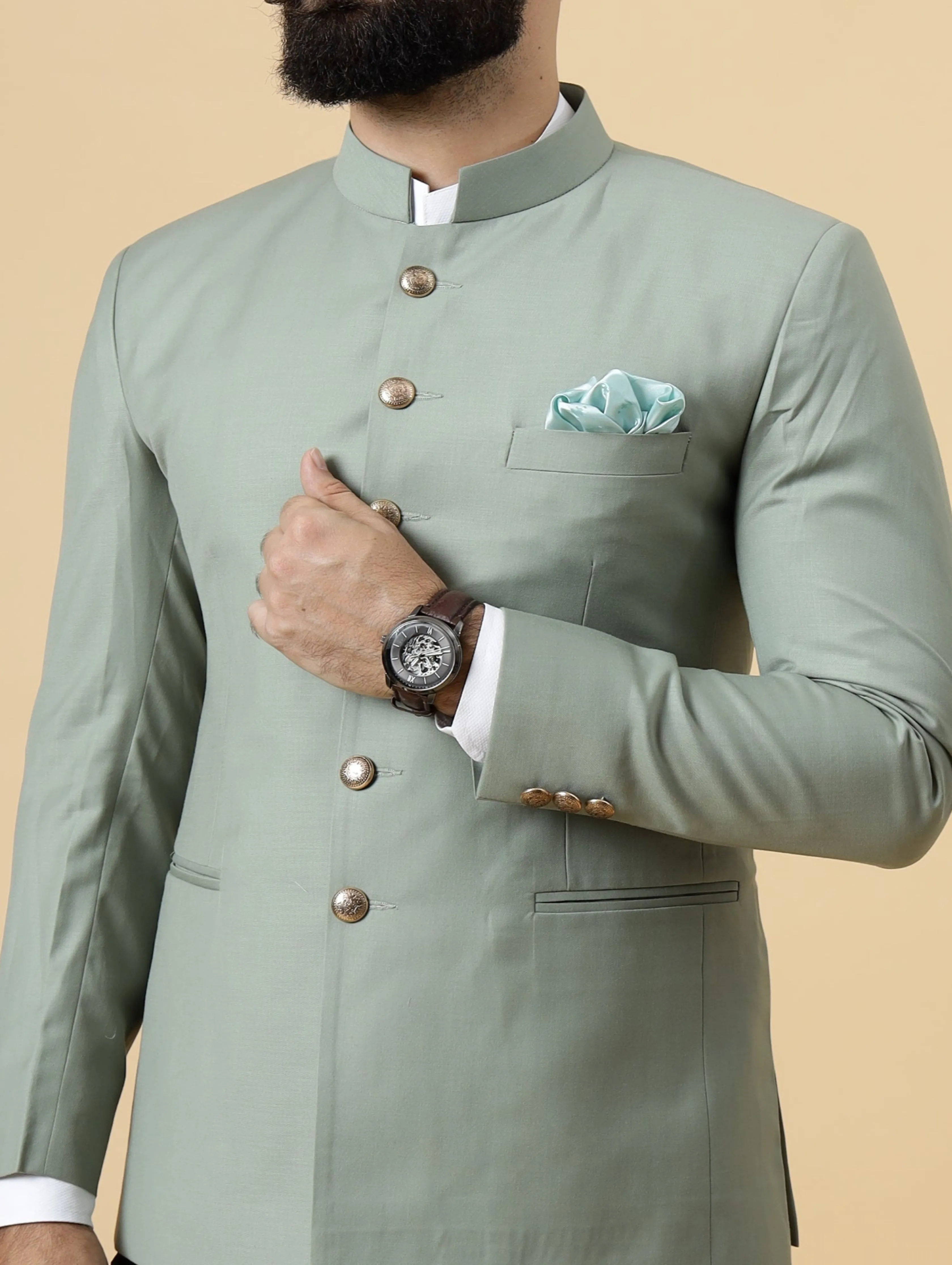 Traditional Moss Green Jodhpuri Suit | Perfect for Wedding and Casual wear|