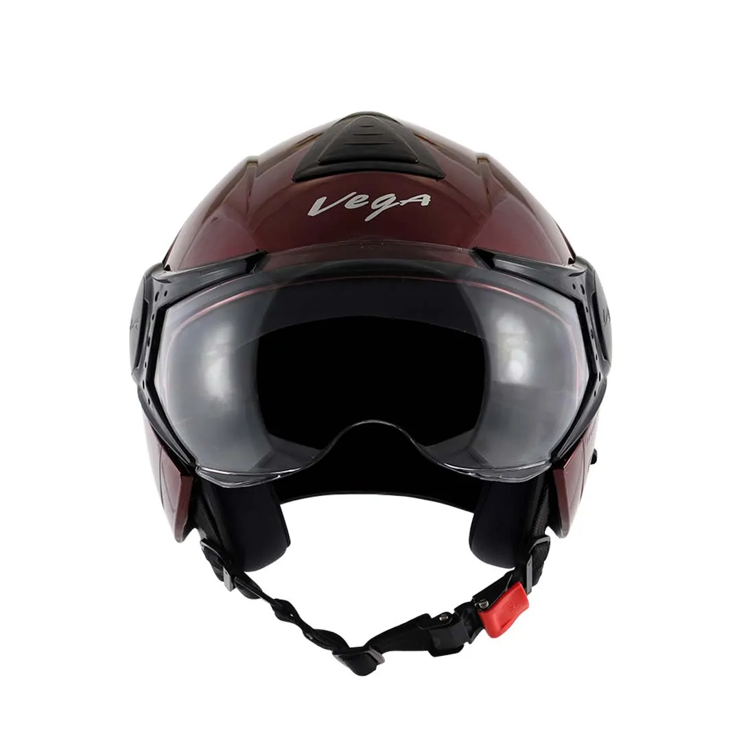 Vega Verve Gloss Burgundy With Free Balaclava