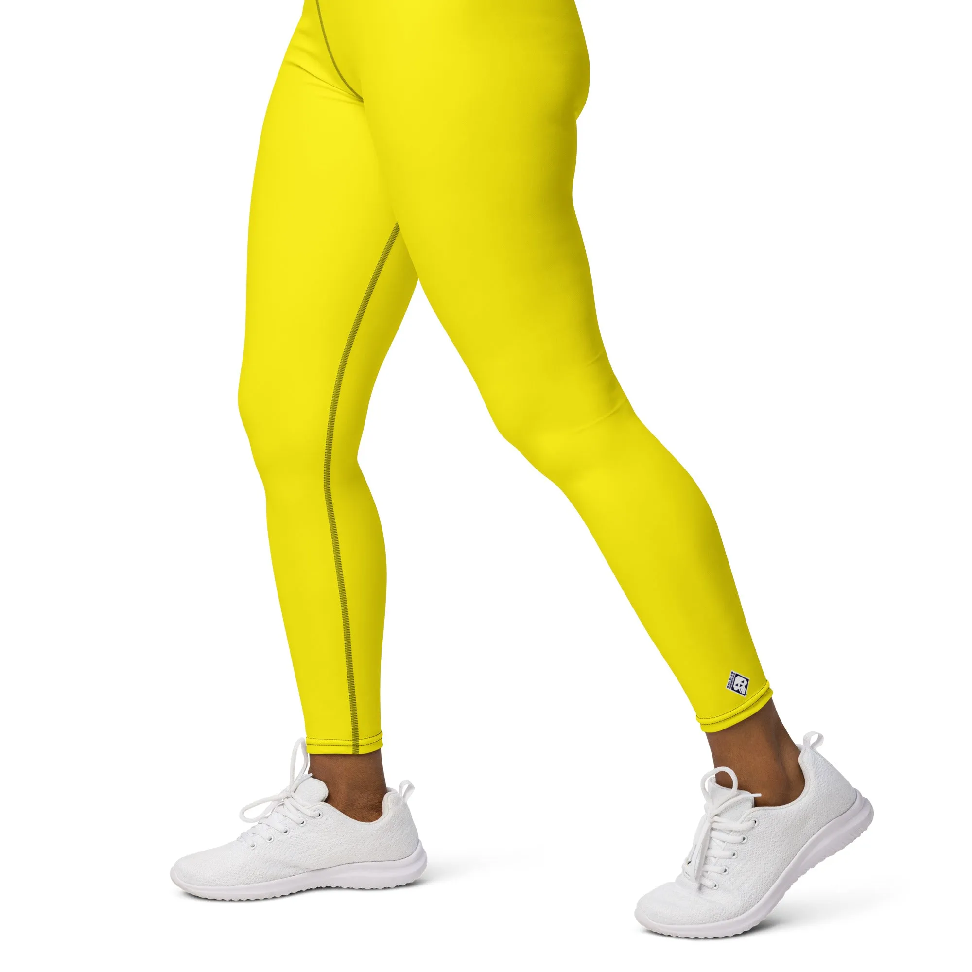 Versatile Movement: Solid Color Leggings for Women - Golden Sun