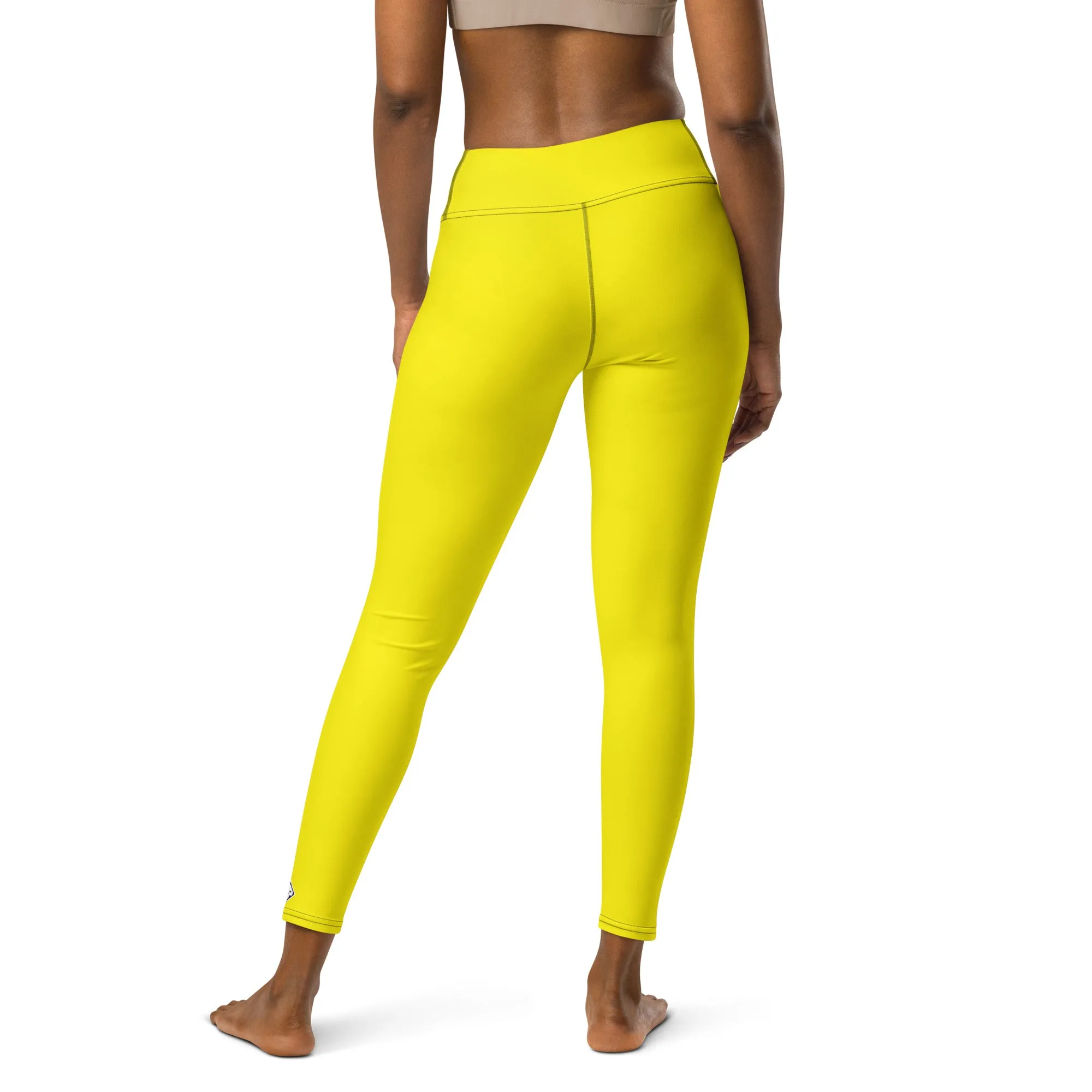 Versatile Movement: Solid Color Leggings for Women - Golden Sun