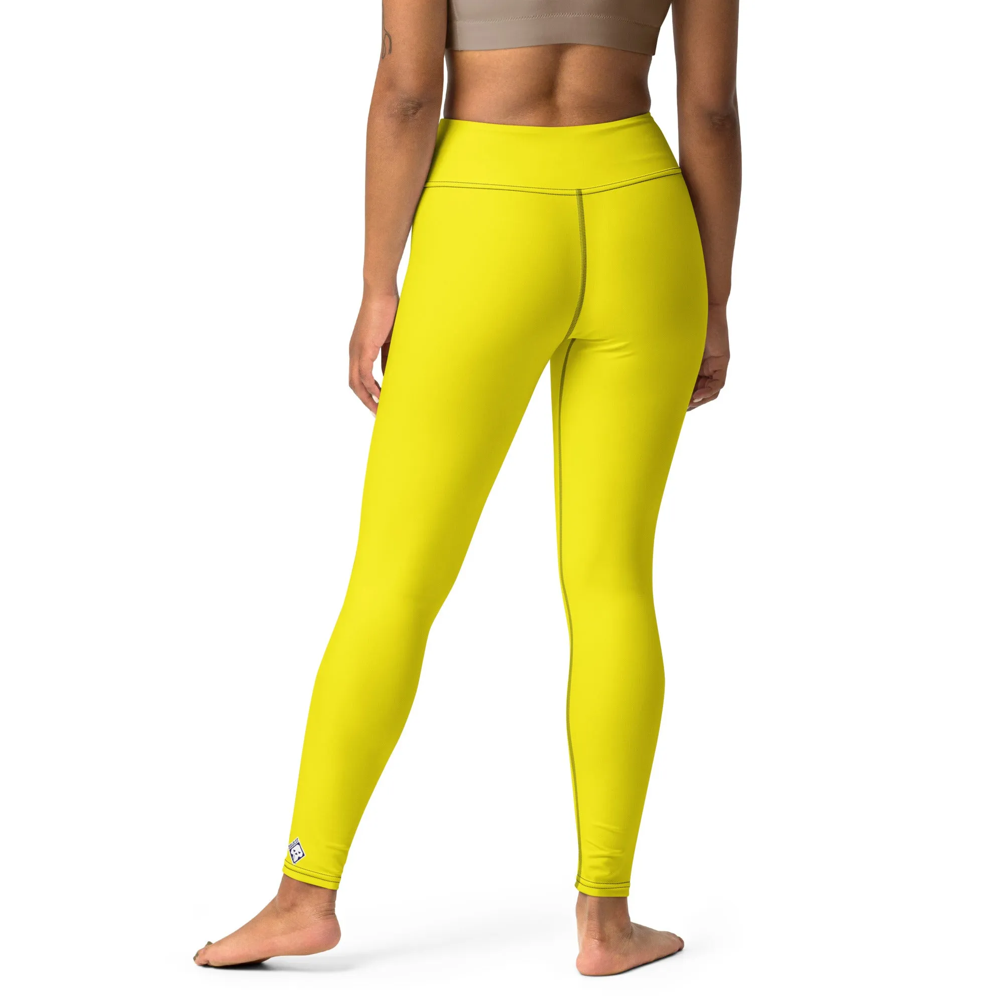 Versatile Movement: Solid Color Leggings for Women - Golden Sun