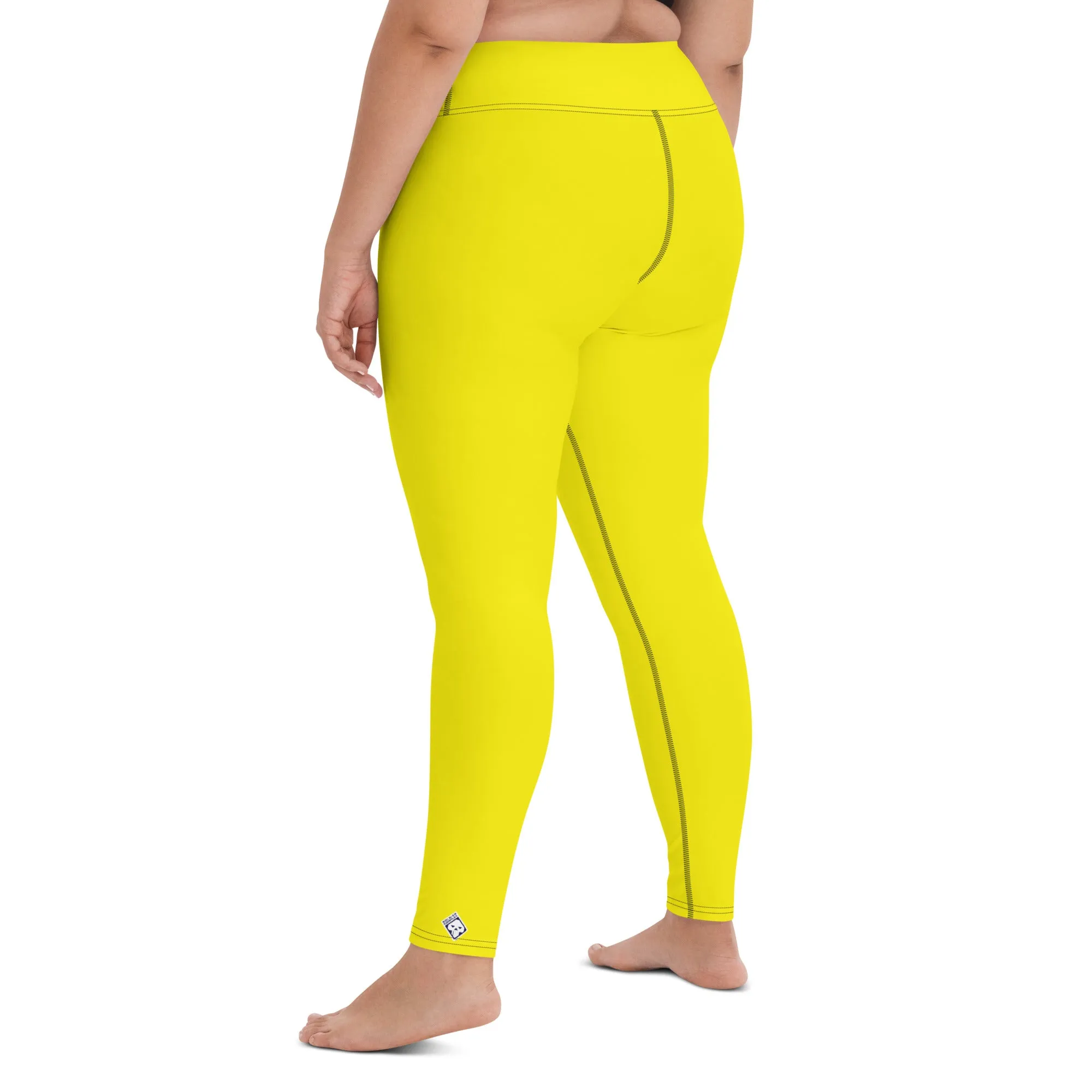 Versatile Movement: Solid Color Leggings for Women - Golden Sun