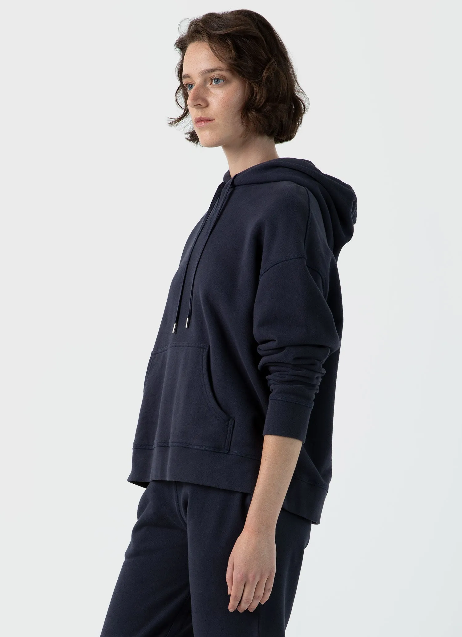 Women's Loopback Hoodie in Navy