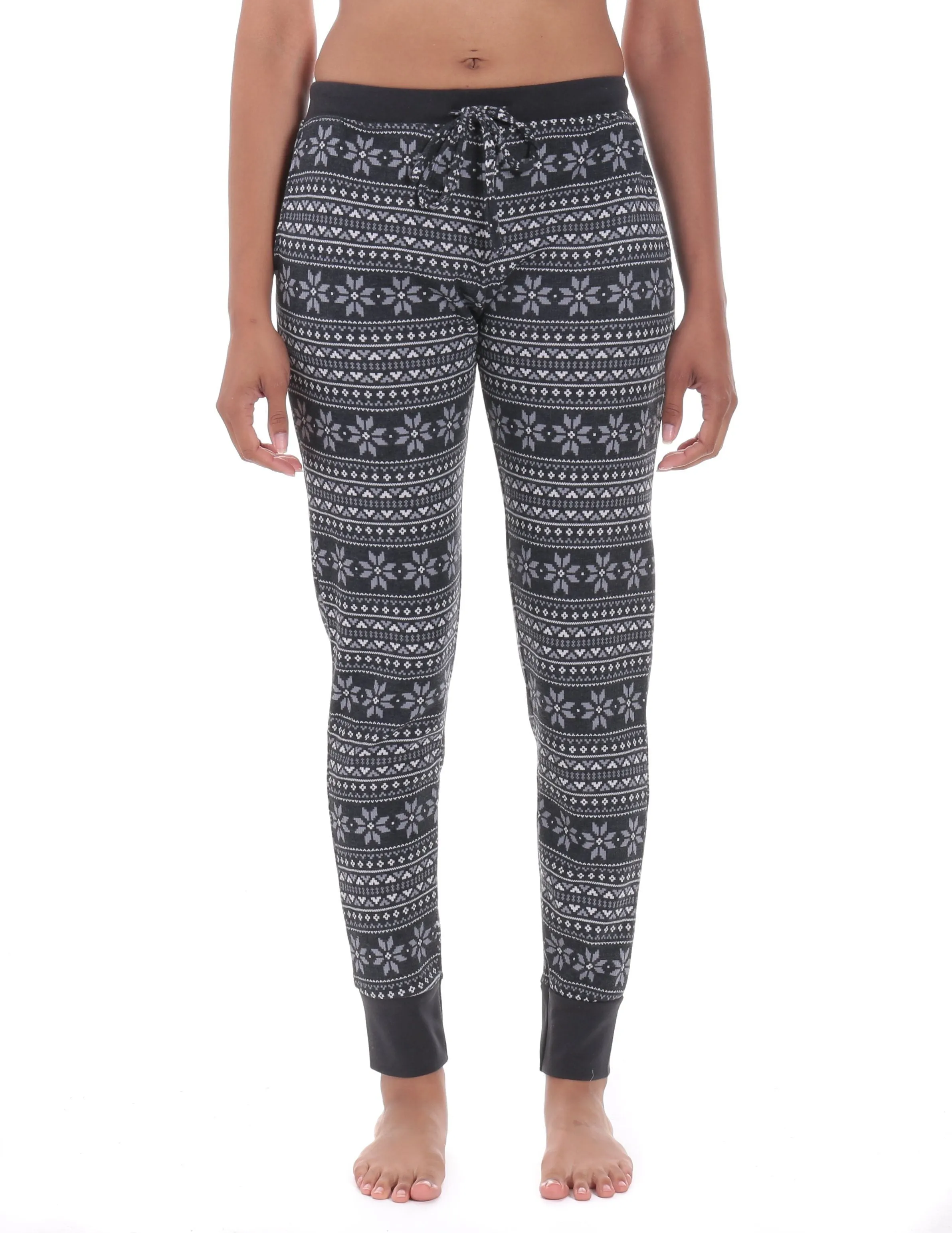 Women's Waffle Knit Thermal Jogger Lounge Pants