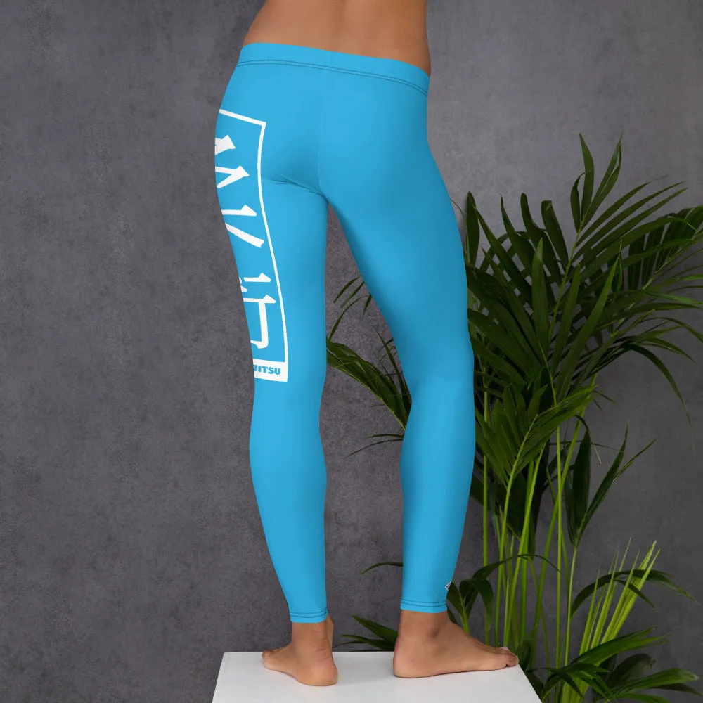 Women's Yoga Pants Workout Leggings For Jiu Jitsu 005 - Cyan