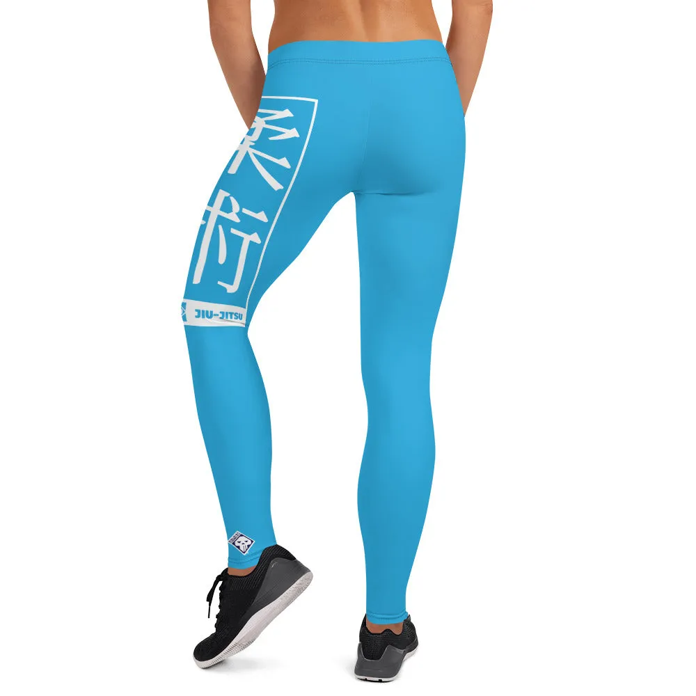 Women's Yoga Pants Workout Leggings For Jiu Jitsu 005 - Cyan