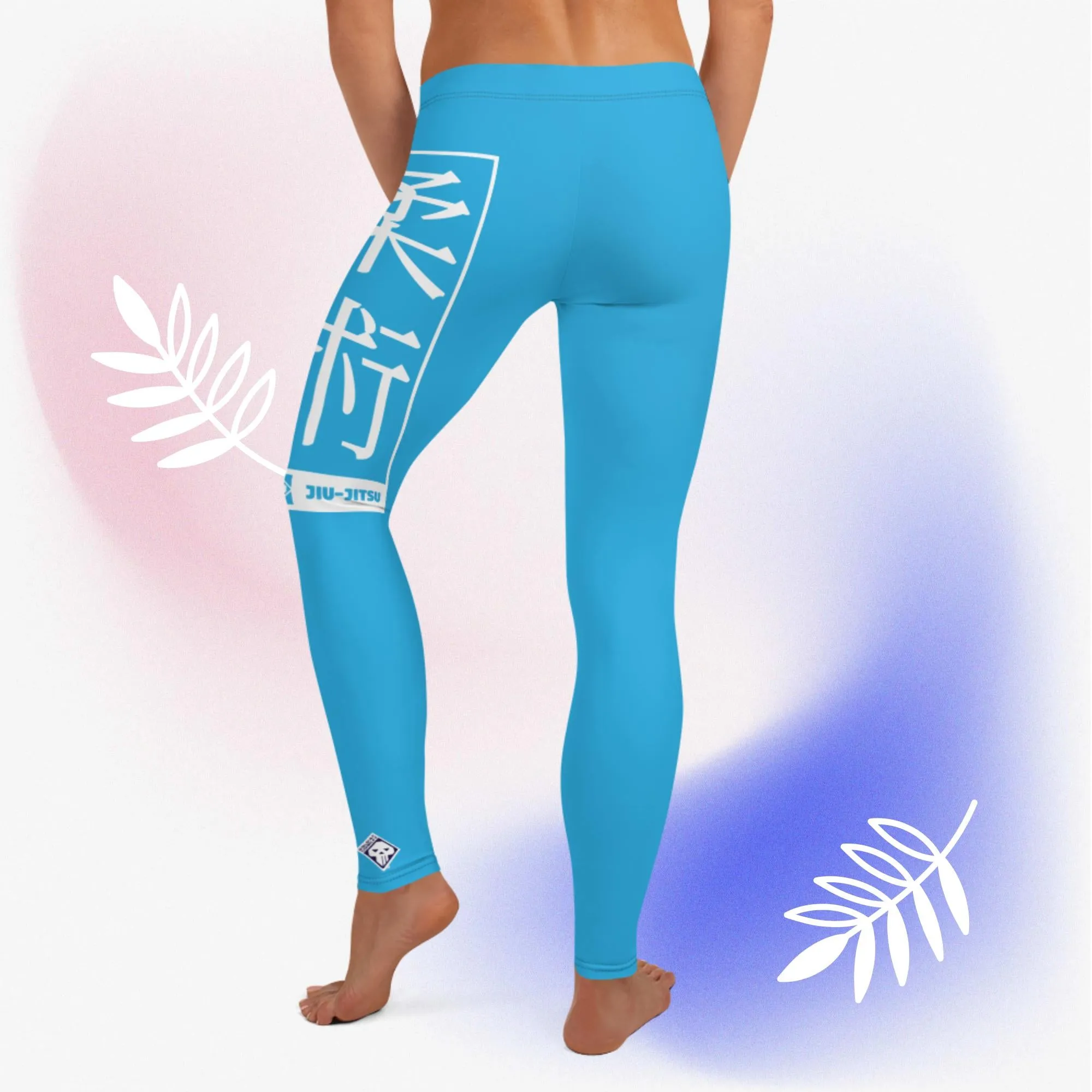 Women's Yoga Pants Workout Leggings For Jiu Jitsu 005 - Cyan