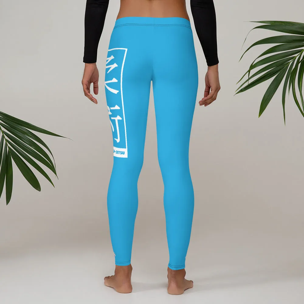 Women's Yoga Pants Workout Leggings For Jiu Jitsu 005 - Cyan